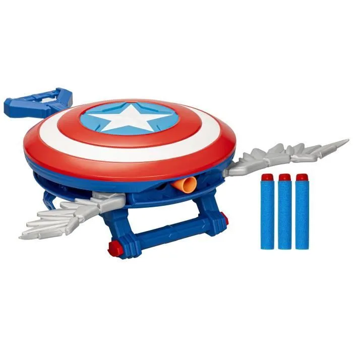 NERF Blaster Skyshot, bouclier pour déguisement, Marvel Studios Captain America Brave New World, Dès 5 ans-1