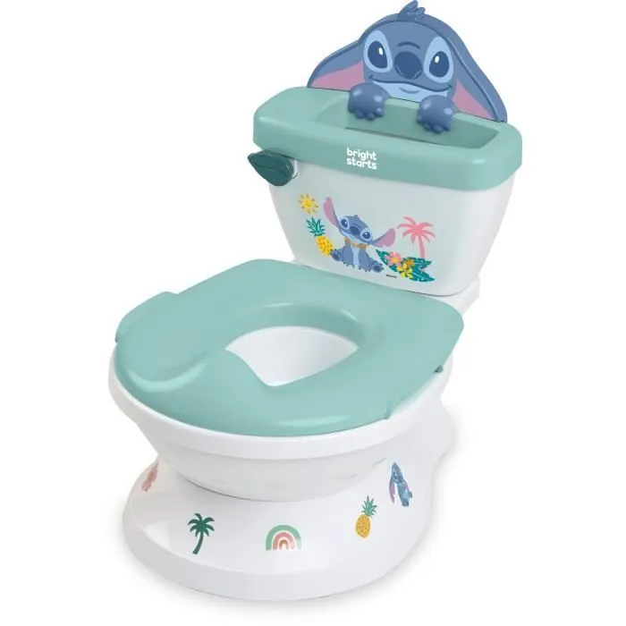 DISNEY BABY - STITCH - Mini toilette avec réducteur de lunette de toilette inclus, 2 en 1, Pot amovible facile à nettoyer-0
