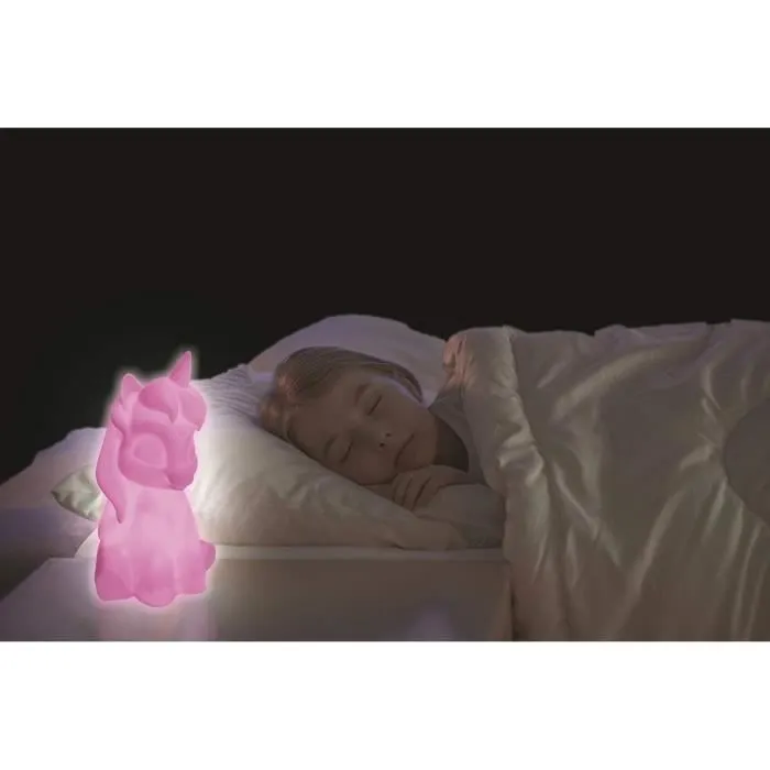 Licorne Veilleuse en 3D env 20 cm avec diffusion lumière en couleurs-4