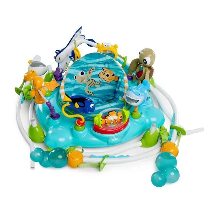 DISNEY BABY Aire d'éveil bébé multi-jouets, siège sauteur à rebonds évolutif, pivotant à 360° - Nemo - 13 jeux interactives Disney-4