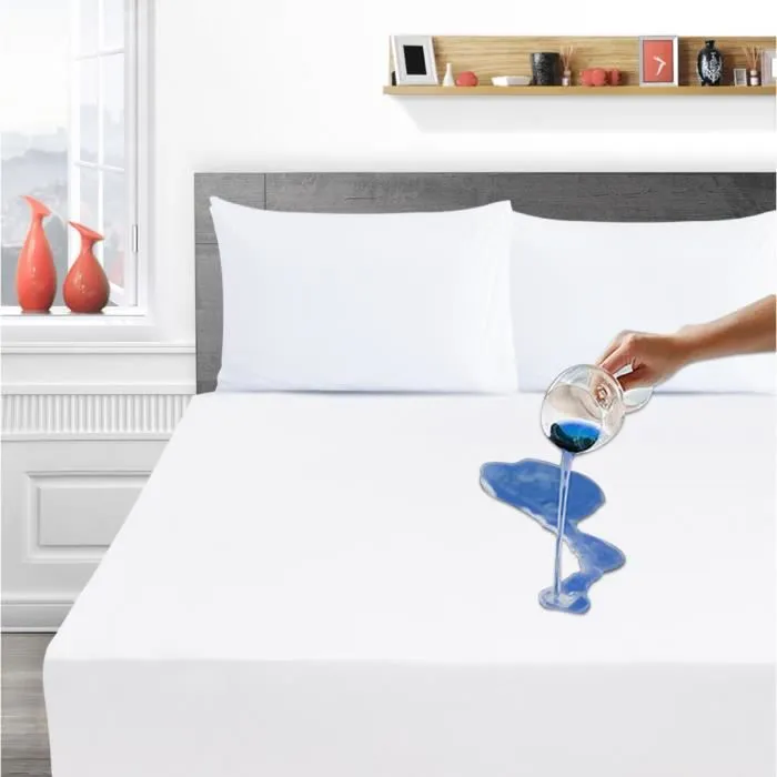 RICHAIR Protège Matelas QUARTZ 180*200cm Forme Housse, tissu éponge, imperméable et respirant by H-0