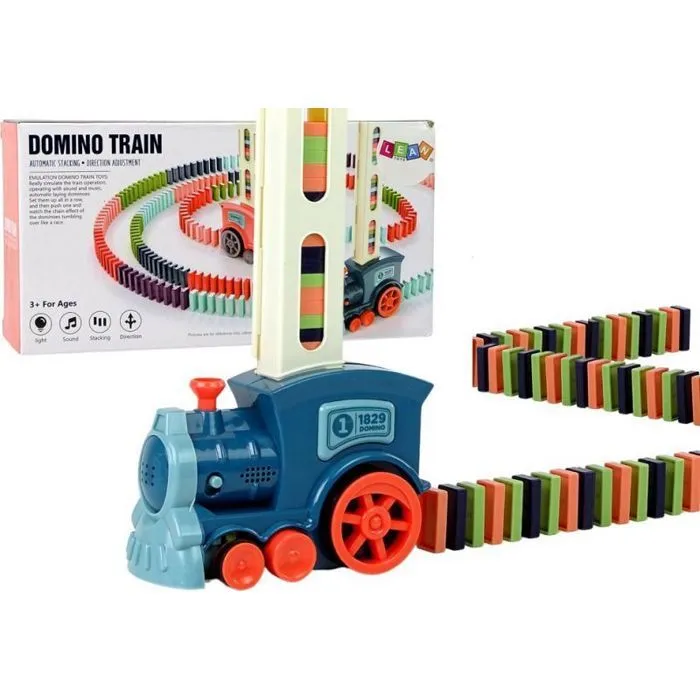Dominos Leantoys - 12652 - Train de locomotive interactif empilant le son des dominos-0