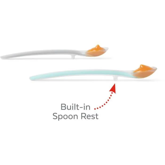 Cuillères Easy Feed - Skip Hop - Gris - Sarcelle - Silicone souple et flexible-2
