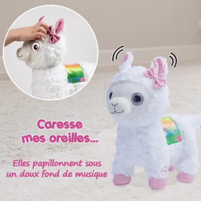 Peluche interactive - Popy le Lama - Blanc - 30cm - Jouet interactif-3