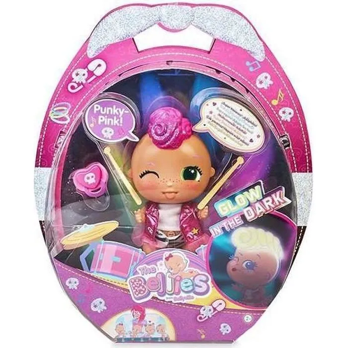 Poupée - Famosa - The Bellies Punky Pink - 17 cm - Fluorescent - Idéal pour enfants-0