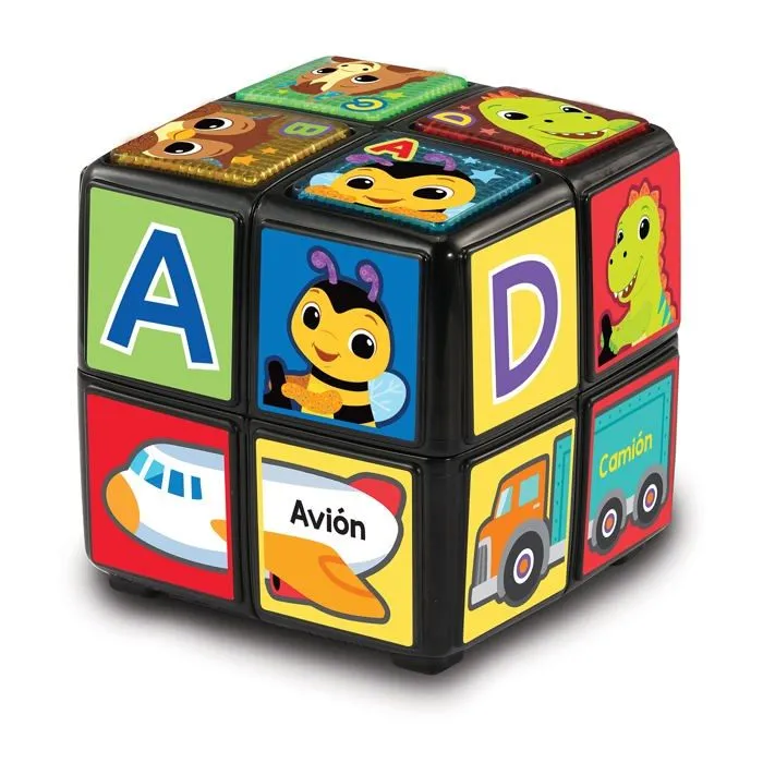 Casse-tete Vtech - 3480-558422 - Cube Magique pour Enfant Tourne et apprends,-1