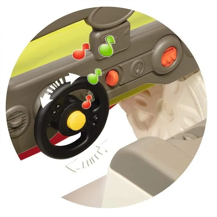 SMOBY - Adventure Car - Multi-activités - Voiture avec poste de conduite, toboggan et bac à sable-3