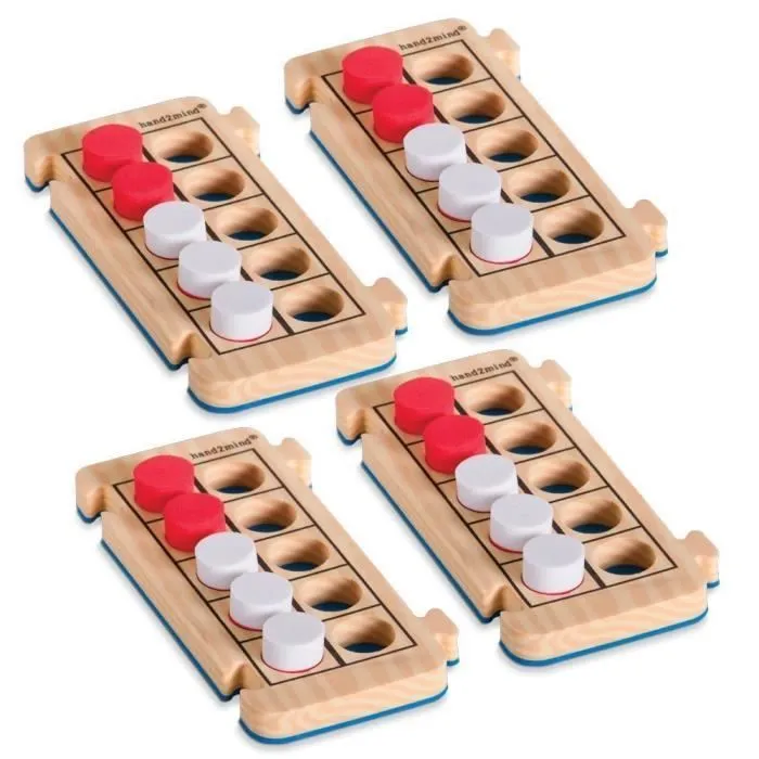 Learning Resources Jeu de 4 grilles de dix cases en mousse Rekenrod de - 85225-0