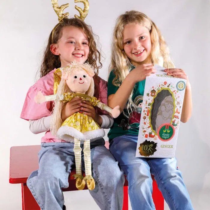 Peluche lutin de Noël jouet enfant Ginger Multicolore 50 x 7 cm-1