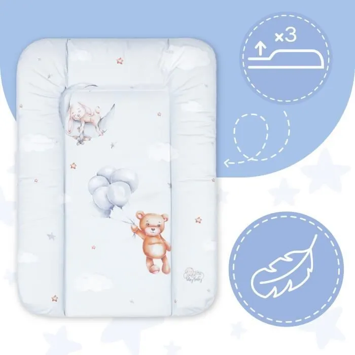 Matelas à langer bébé 70 x 50 cm-matelas à langer matelas à langer imperméable matelas à langer doux ours en peluche-1