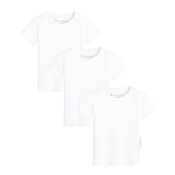 Lot de 3 maillots de corps - Non spécifié - Manches courtes - 95% coton - Blanc - Bébé Fille-0