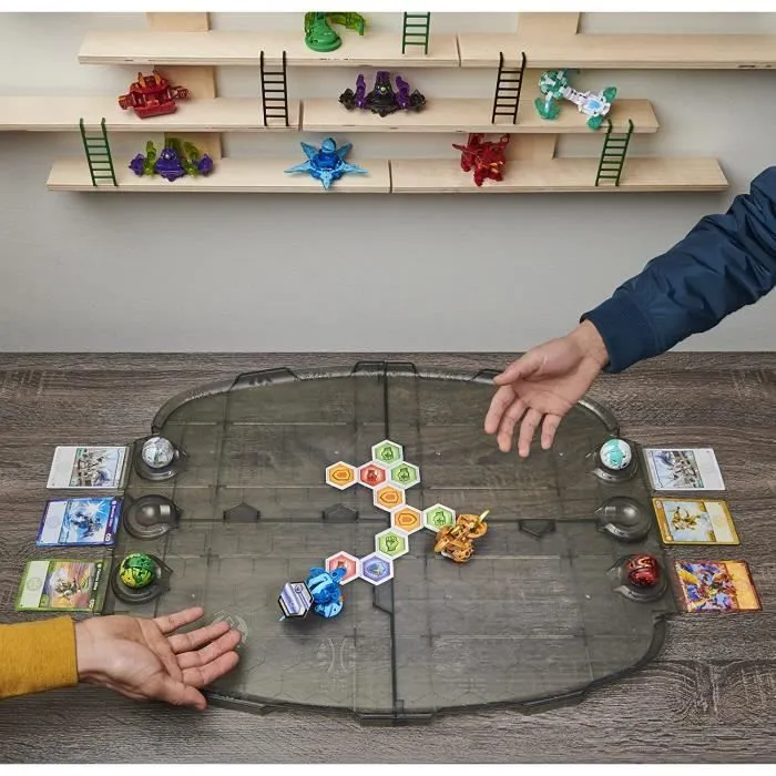 BAKUGAN - ARENE COMBAT BATTLE MATRIX SAISON 3 - 6060362 - Plateau de Jeu Luxe Sharktar doré Exclusif Avec Billes Bakugan et cartes-3