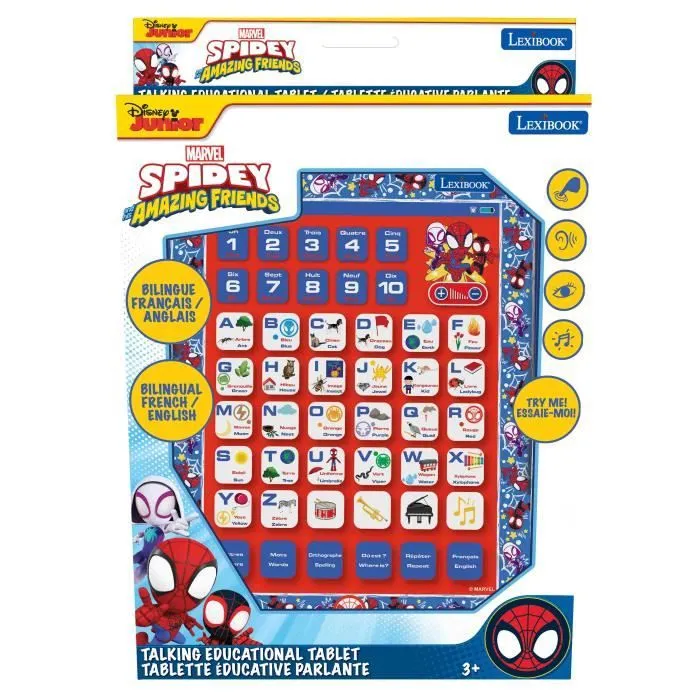 Tablette Éducative Bilingue SpiderMan (FR-EN) - LEXIBOOK - 7" - Bleu - Enfant - 5 modes d'apprentissage-2