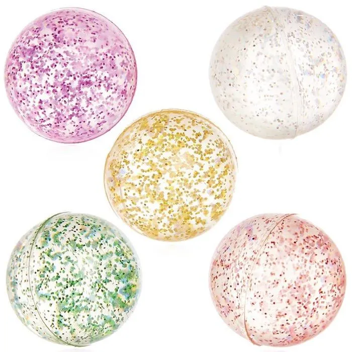 Balle de jonglage - balle contact Baker ross - FX414 - Balles Rebondissantes Paillettes - Lot de 10, Balles pour Enfants ()-0