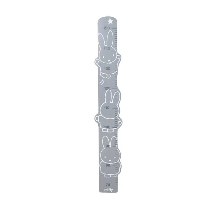 Toise Murale ROBA - miffy® - Motif Lapin - 70 à 150 cm - Gris/Blanc-0