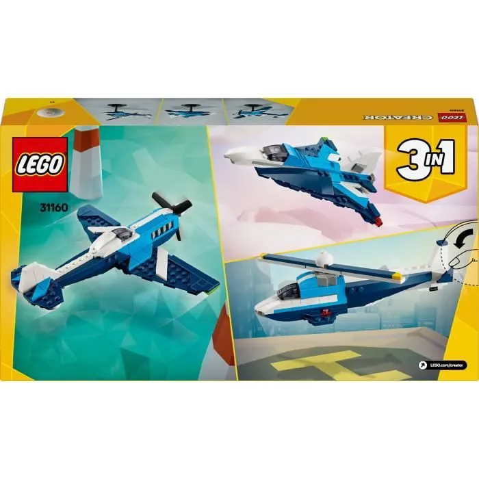 LEGO Creator 31160 3-en-1 Aéronef : l’avion de course - Jeu de construction dès 7 ans-5