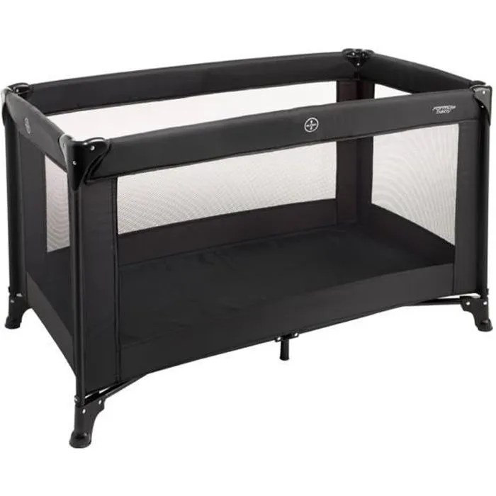 Lit Parapluie Express noir - FORMULA BABY - Dès la naissance jusqu'à 15 kg - Matelas inclus - Compact et léger-0