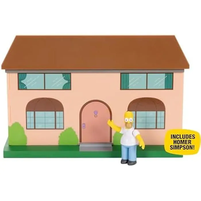 Les Simpson - Maison des Simpson et Salon Diorama - Échelle 2,5 pouces - Inclus Jouet Figurine Articulée Homer et Accessoires --0