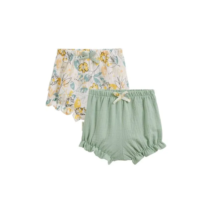 Lot de 2 bloomers bébé - Capucine - Ecru - 100% coton - Gaze de coton - Label OEKO-TEX-0