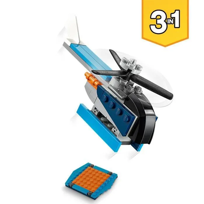LEGO® Creator - L'avion à hélice - 3-en-1 - Jouet pour Enfants de 6 ans et +-3