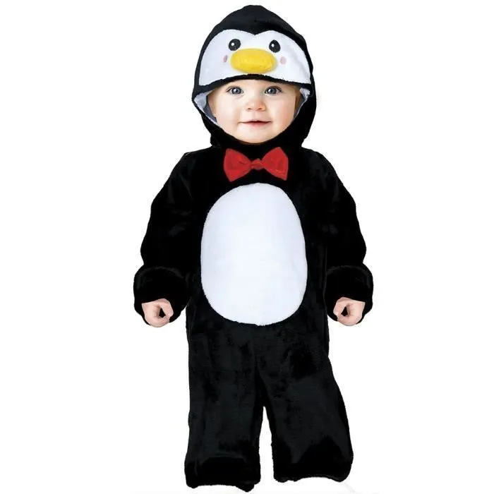 DÉGUISEMENT PINGOUIN BÉBÉ 12/18 MOIS Noir-0