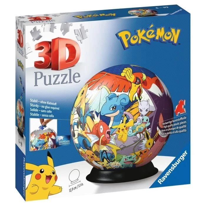 Puzzle 3D Ball Pokémon 72 pièces - Ravensburger - Puzzle enfant 3D sans colle - Dès 6 ans-1