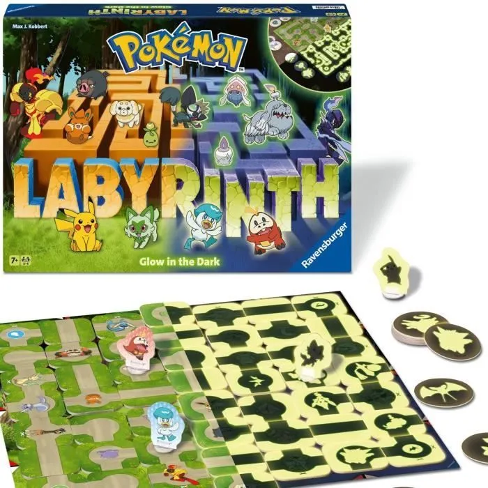 Labyrinthe Pokémon, Jeu de société classique, Glow in the Dark, Pour Enfant et Famille, Dès 7 ans, 22705, Ravensburger-2