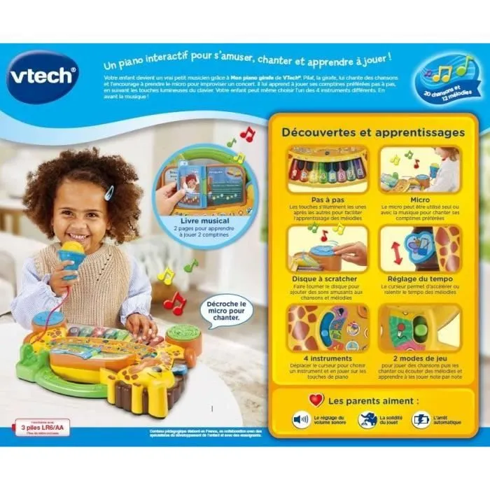 VTECH JUNGLE ROCK - MON PIANO GIRAFE-3