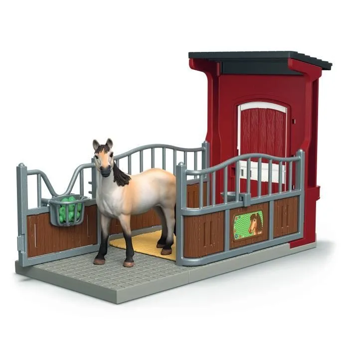 Coffret Box avec Jument Mustang, Figurine réaliste, Taille 24 cm, SCHLEICH 42724 Farm World, Dès 4 ans-6
