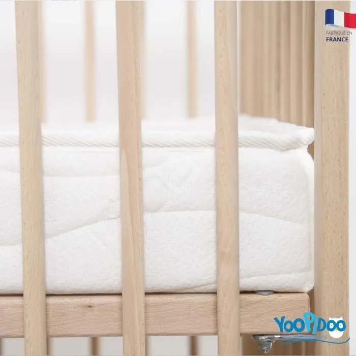 Matelas Bébé Bamboo - YOOPIDOO - 60x120 cm - Viscose Douce et Absorbante - Réversible - Déhoussable-3