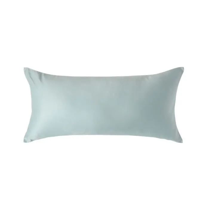 Taie d'oreiller Bleu givré 100% coton BIO 400 fils 40 x 80 cm - HOMESCAPES - Rectangulaire - Uni-0