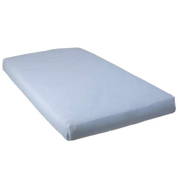 BABYCALIN Drap housse Jersey coton - Bleu ciel - 40 x 80 cm-1