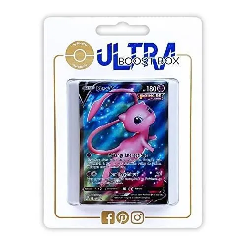 Cartes Pokemon MEW V 250-264 POING DE FUSION FULL ART - MYBOOST X EPEE ET BOUCLIER 8-0