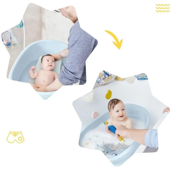 Badabulle Baignoire pour Bébé Baleine, Made in Europe, Peut contenir un hamac ou un fauteuil de bain, Dès la naissance à 24 mois-2