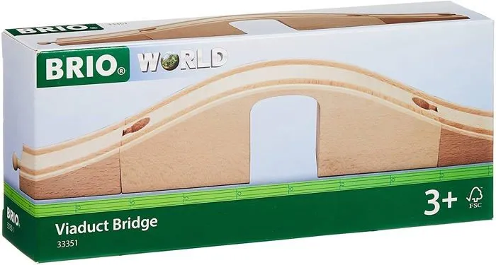 Pont Viaduc en bois BRIO 33351 - Accessoire pour circuit de train - Mixte dès 3 ans-2