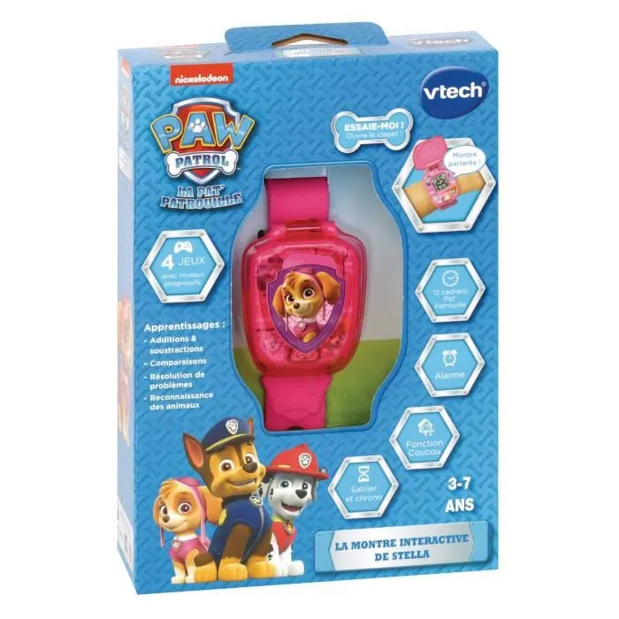 Montre interactive VTECH Pat Patrouille Stella - 4 jeux éducatifs - 12 cadrans personnalisables-4