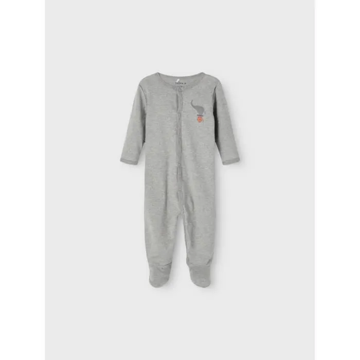Pack de 2 Grenouillère bébé Name it Nightsuit Mel Circus - grey melange-2