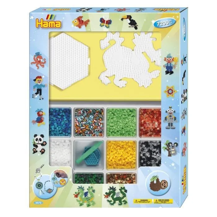 Kit de perles - HAMA - Ensemble de perles géantes ouvertes en mosaïque bleue TAI-0