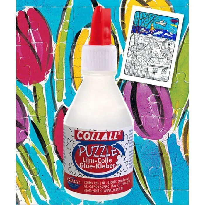 Colle puzzle transparente 100ml - Blanc - 8 cm X 3 cm X 3 cm - ASTUCEO-0