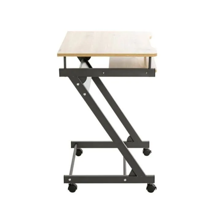 Bureau Design "admira" 75cm Chêne & Anthracite - Paris Prix Beige-2