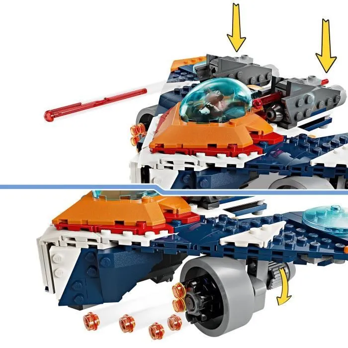 LEGO® 76278 Marvel Le Vaisseau Spatial de Rocket contre Ronan, Jouet sur Les Gardiens de la Galaxie, Vaisseau et Minifigurines-3