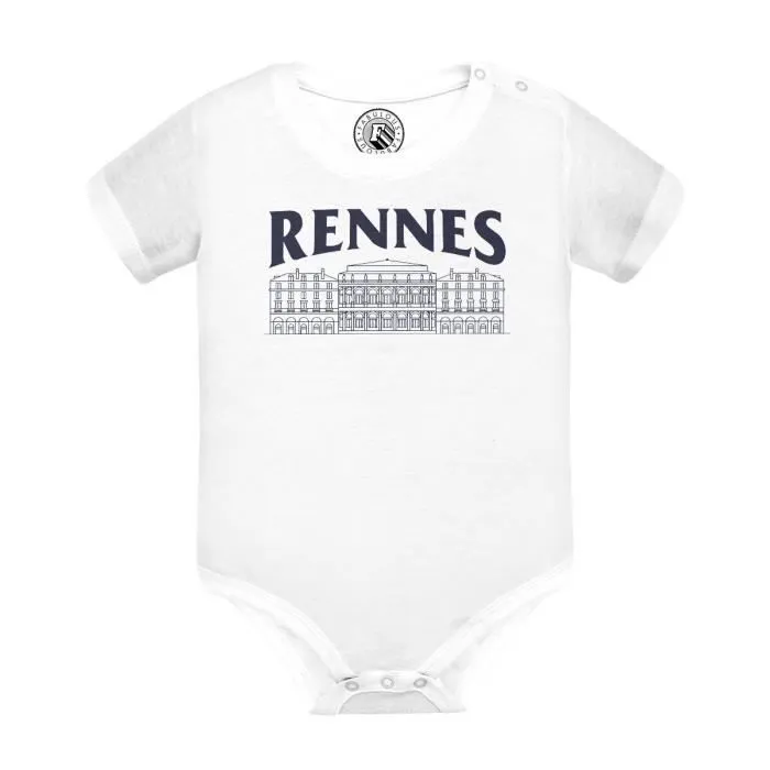 Body Bébé Manche Courte Blanc Rennes Minimalist Ville France Bretagne-0