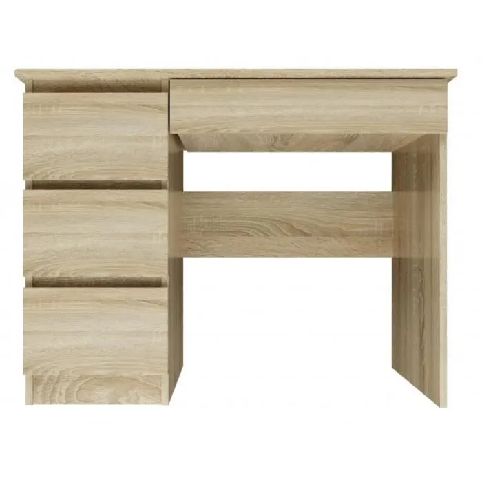 MESO - Bureau gauche style moderne bureau/chambre d’ado - 98x51x76 - 4 tiroirs-0