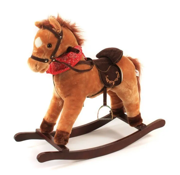 Jouet a bascule Bayer chic - 405-05 - 2000 Cheval a Bascule avec Son Marron-0