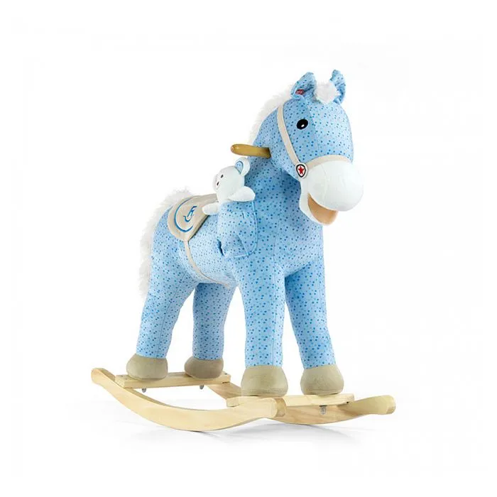 Cheval à Bascule PONEY BLEU-0