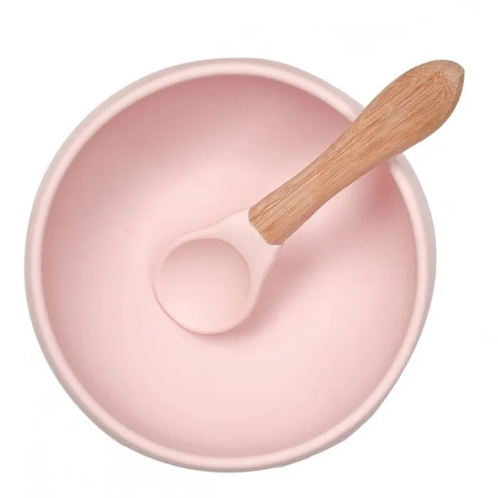 Bol bébé avec ventouse et couvercle en silicone-3