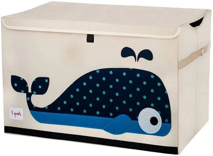 Caisse rangement Baleine - GENERIQUE - Sac de rangement en tissu - Rose - Enfant - 62x38x37 cm-1