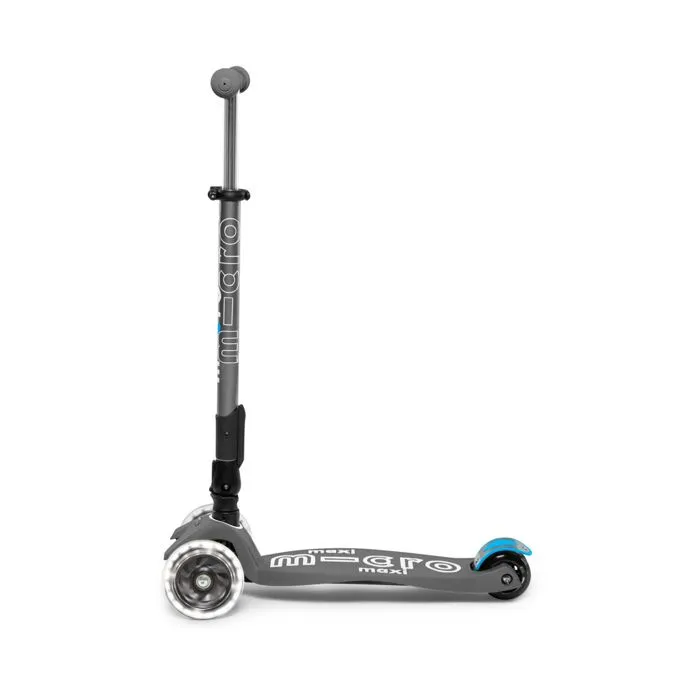 Trottinette - MICRO - Maxi Deluxe - 3 roues - LED - Gris-3