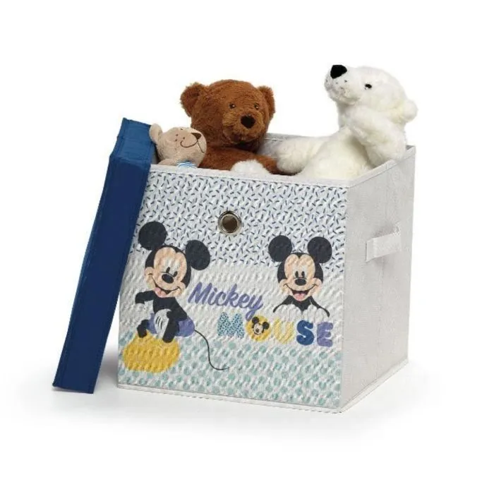 Conteneur de rangement - Domopak Living - Mickey Mouse - 30x30x30 cm - Polycoton décoré - Multicolore-0