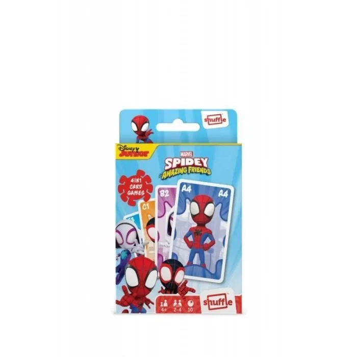 Cartamundi Marvel - Spidey - Shuffle - 4 in 1-5th Panel Packaging FR-NL - 5411068863318-3